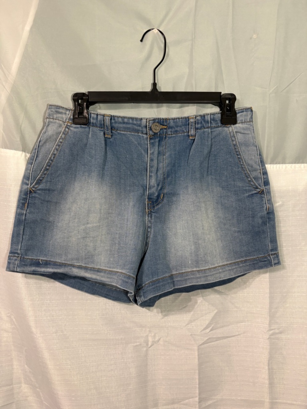 Indigo Rein Light Blue Washed Denim Shorts